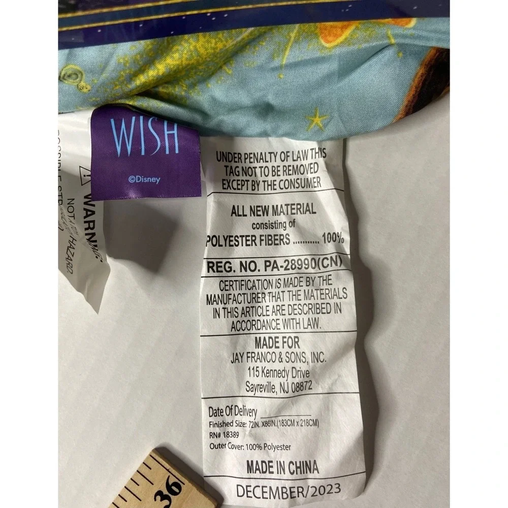 Disney Wish Asha Twin Full Reversible Comforter Pillowcase Bedding Set‎